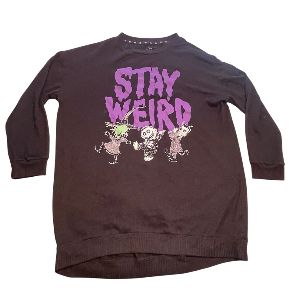 Disney‎ Nightmare Before Christmas Stay Weird Long Sleeve Top Womens Medium Fall